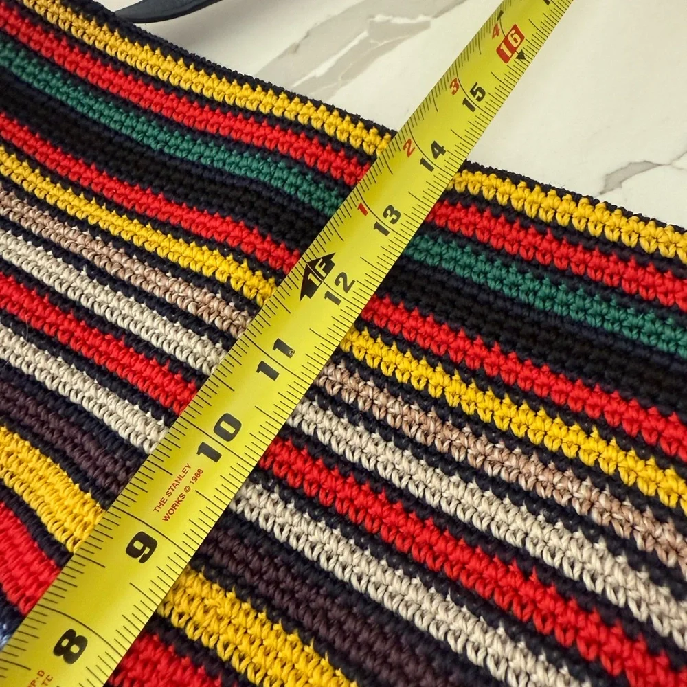 The Sak, Striped Multicolor Knit Shoulder tote Bag
